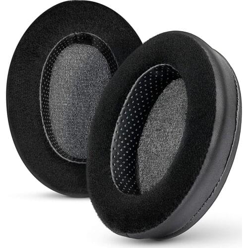 Hybrid Memory Foam Earpad-Black PU/Velour-Suitable for Large Over The Ear Headphones-AKG,HifiMan,ATH,Philips,Fostex