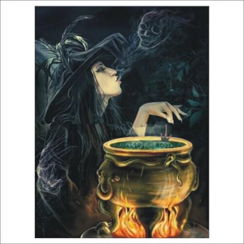 Sexy witch hand 5D DIY square diamond painting mosaic cross diamond decorative painting home gift D456