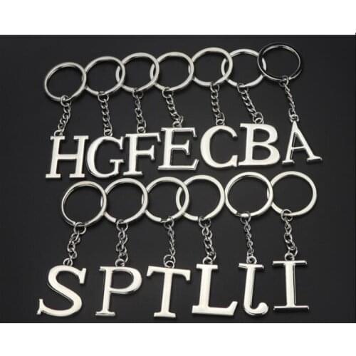 Creative case English letter key chain souvenir gift key chain name letter pendant keychain