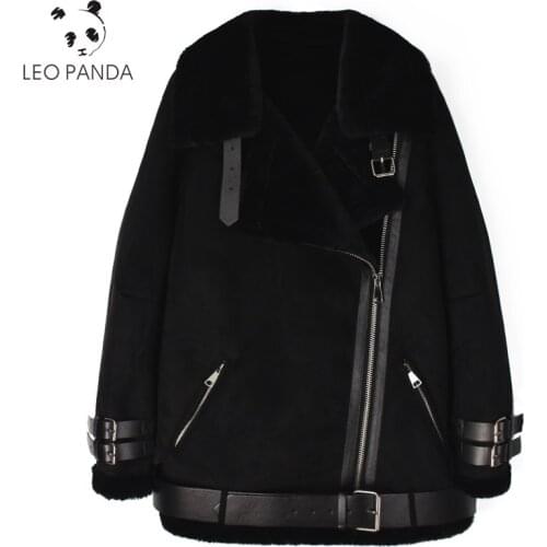 New Spring Fashion Long sleeves High-quality Female Zipper Mandarin Collar Jackets Women Jacket Fake Fur Loose Coat C 433
