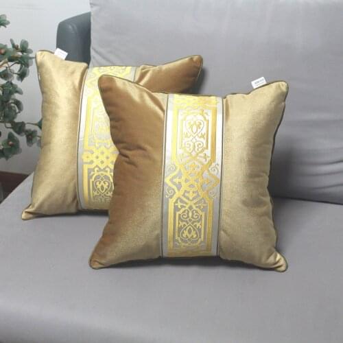 Chinese Style Jacquard Sriped Soft Cushion Cover Patchwork Throw Pillowcase European Waist Pillow Cover Home Sofa Bed Decoration