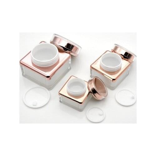 NEW 5g/15g/30g Empty Acrylic Makeup Nail Art Bead Storage Container Portable Cosmetic Cream Jar Pot Box Round Bottle Travel Kit