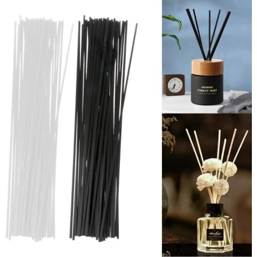 50Pcs 30cmx3mm Fiber Sticks Diffuser Aromatherapy Volatile Rod for Home Fragrance Diffuser Home Decoration