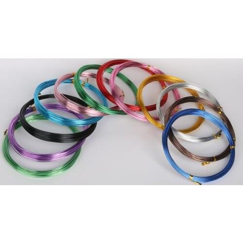 1mm(18 gauge) 10m/sheaf multi colors anodized aluminum metal beading wire soft DIY jewelry craft versatile painted Findings