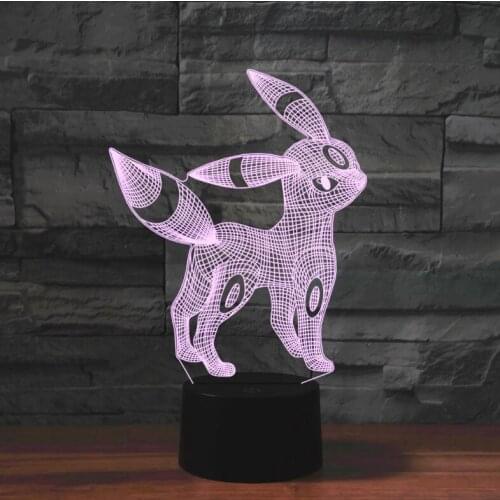 [Seven Neon]Fox shape Acrylic 7Colors Desk Lamp 3D Lamp Novelty Gift Led Night Light Millennium Falcon Light