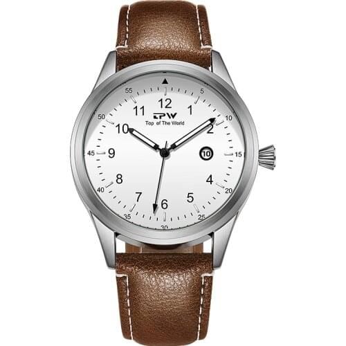 TPW Men's Watch With Leather Strap