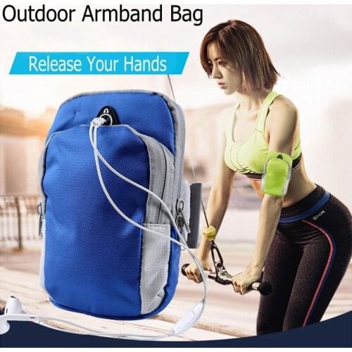 Outdoor Sport Armband Bag For iPhone 12 MINI 11 Pro X XS XR 7 8 Plus Case Double Zipped Multifunction Pocket Gym Universal Bag