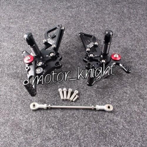 Rear Sets Motorcycle Foot Pegs Adjustable Set For Kawasaki Ninja 300 2013 Black