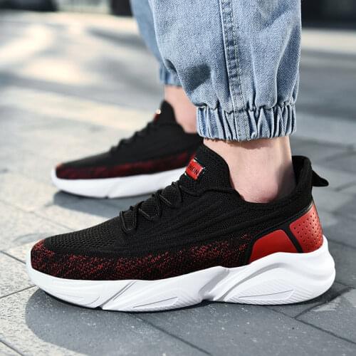 Walking Shoes Mens Breathable Black Sneakers Flexible Comfortable Athletic Trainer Footwear Casual Shoes