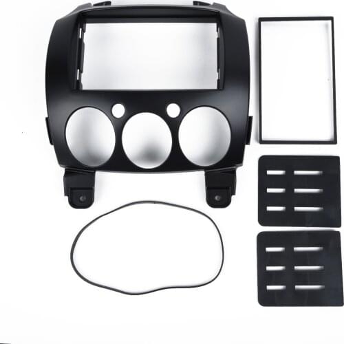 1pcs 237*253*263mm Dash Panel Car Stereos Fascia Dash Panel 2 Din Frame Trim Kit For Mazda 2/Demio 2007-2014