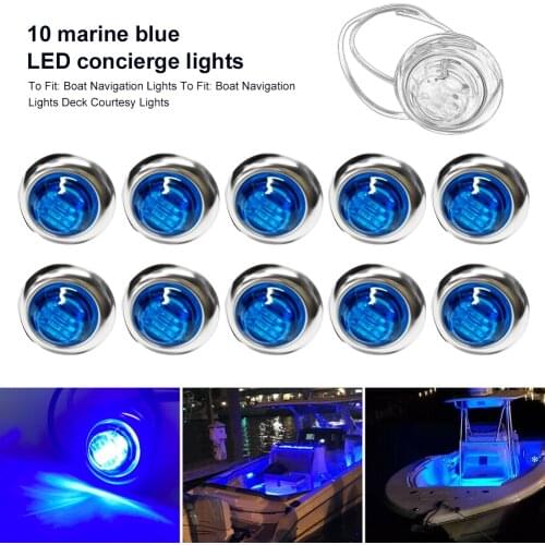 10pcs Waterproof Side Marker Indicators LED 12V Bullet Lamp Mini Light 3/4"for Truck Bus Trailer Caravan Boat Motocycle 12V