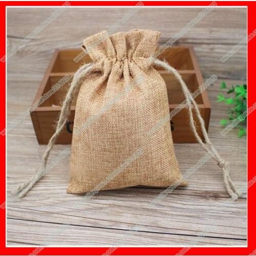 300pcs/lot) size 14x18cm customized blank jute bag with logo
