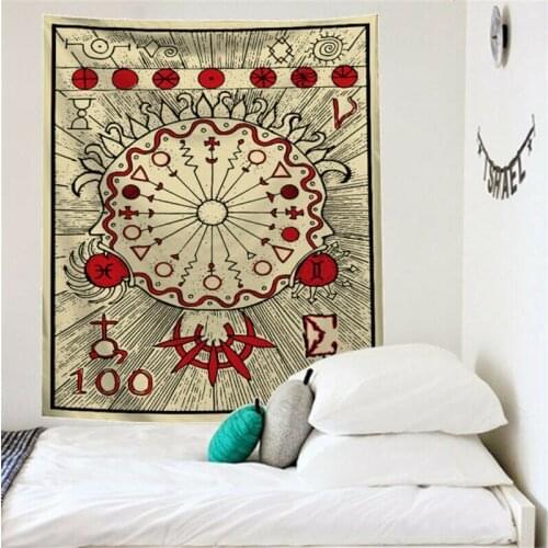 95x73cm Wall Hanging Tapestries Indian Mandala Tapestry Boho Sun Divination Art Wall Tapestry for Home Decor
