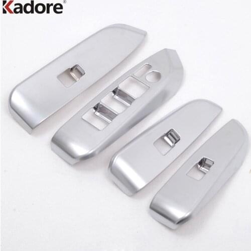 Car Interior Accessories For Toyota Highlander 2014 2015 ABS Matte Window Switch Lift Control Panel Frame Cover Trim LHD