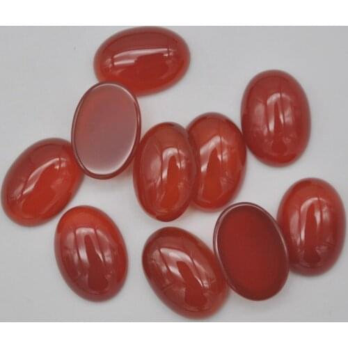 14x10MM Red Carnelian Bead Oval CAB Cabochon Jewelry For Woman Gift (10 pcs/lot) H143