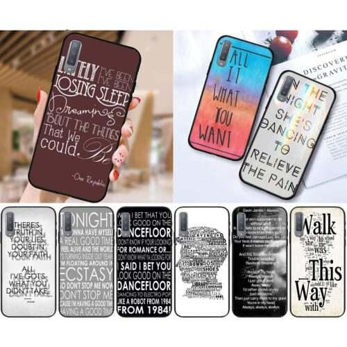 Zororong Lyrics art Phone Case For Samsung Galaxy S10 20 Note10 20 A30 50 70 71 Plus Ultra
