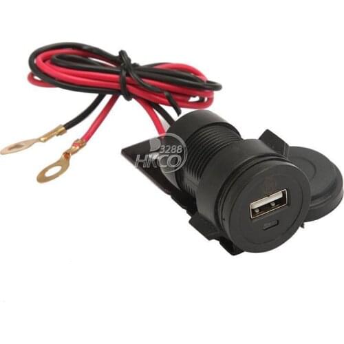Black 12V Motorcycle Bike ATV Quad USB Charger For iPhone iPod MP3 Camera GPS