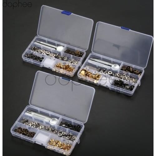 Dophee 40 Sets Snap Fastener Buttons with 831#, 633# , 655# Fixing Tools Sewing Button Leather Craft Clothes Bags