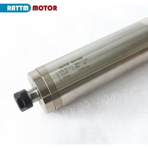 EU Delivery Waterproof Water 2.2KW 220V ER20 Cooling Lathe Spindle Motor For Metal woodworking machine
