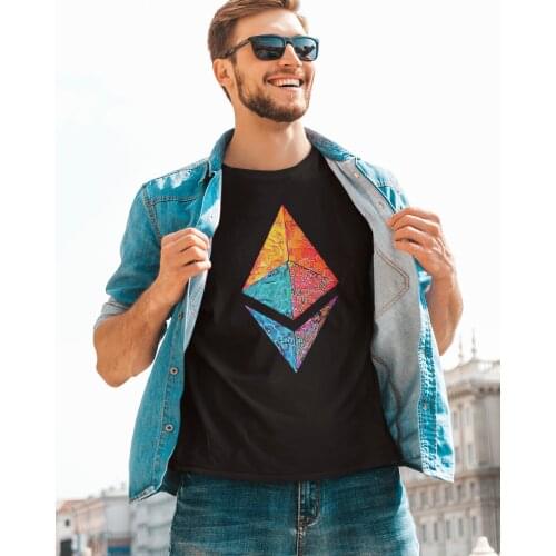 Ethereum Ether ETH Blockchain Cryptocurrency Crewneck TShirts Crypto Etherium Distinctive Mens T Shirt Hipster Clothing