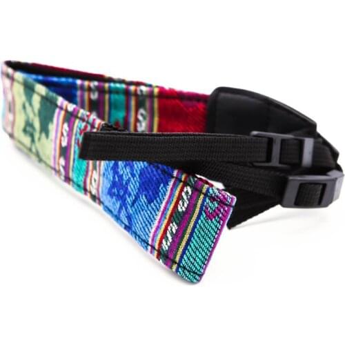 Retro Style Double Cotton Yard Colorful Pattern Camera Shoulder Neck Sling Hand Strap Belt For Canon For Nikon For Sony