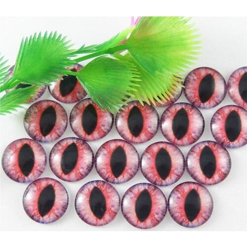 10pcs/lot 25mm Dragon Eyes Round Glass Cabochon 18colors Jewelry Findings Necklace Accessories Pendant Cameo Setting GR-236-25