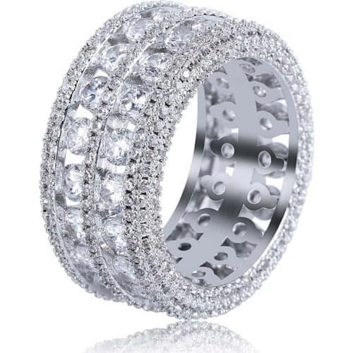 Fashion Rings for Men Gifts New Arrival AAA+Cubic Zircon Mens Rings Designer Jewelry High Quality Hip Hop Rings