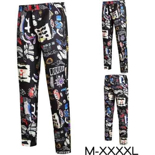 2021 autumn and winter new foreign trade mens 3D casual printing trousers trousers