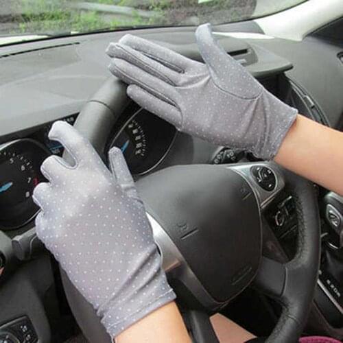 New Fashion Cotton gloves Non-slip Breathable Ladies Gloves Spot Summer Thin UV Protection Sun Gloves driving gloves