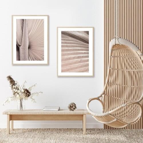 Palm Leaf Poster Neutral Botanical Canvas Paiting Photography Art Print Minimalist Wall Picture For Living Room Home Décor