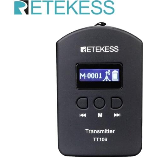 RETEKESS TT106 UHF Professional Wireless Transmitter for wireless tour guide system conference tour church simultaneous