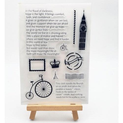 11x16CM tower stamps transparent seal clear stamps silicone seal roller stamps DIY scrapbook album / card production