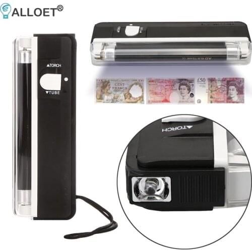 2 in1 Handheld UV Led Light Torch Lamp Counterfeit Currency Money Detector Fake Banknotes Passports Security Checker New