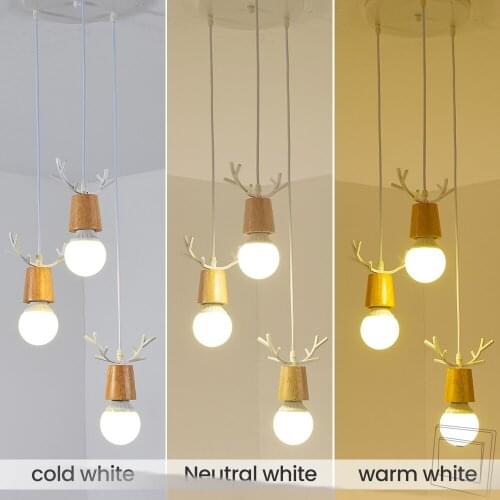 Modern Chandelier Kitchen Hanging Lamp Living Room Pendant Lamp Restaurant Study Bedroom Lighting Light Fixtures Black/White AC
