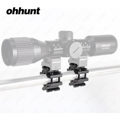 Ohhunt Tactical Clip Pipe Head Barrel Mount Picatinny Weaver Adapter Rail Base for Hunting AR 15 Rifle Sight Laser Flashlights