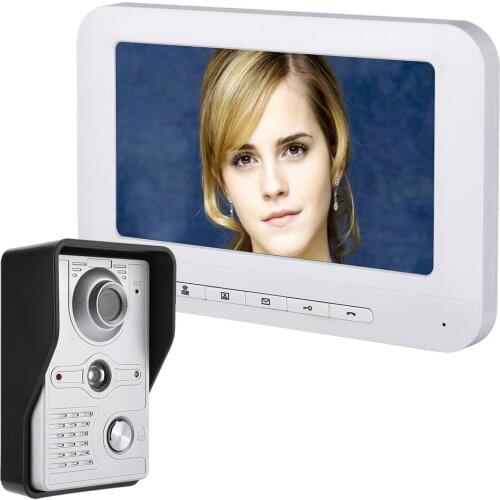 7 Inch LCD Video Door Phone Doorbell Intercom Kit 1-camera 1-monitor Night Vision with IR-CUT HD 700TVL Camera