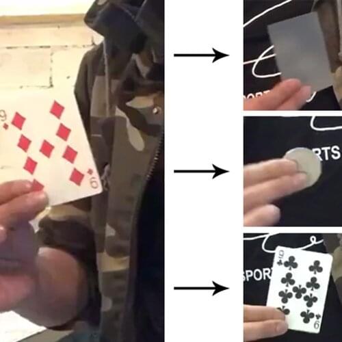 Visual Change Card by J.C Magic Close Up Magia Card Change Magie Magicians Mentalism Illusion Gimmick Props Prediction Magica