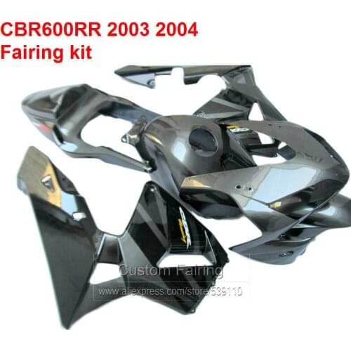 Factory Fairings For HONDA CBR600RR 2003 2004 INJECTION MOLDED ( dark grey ) fairing kit +7Gifts/xl11