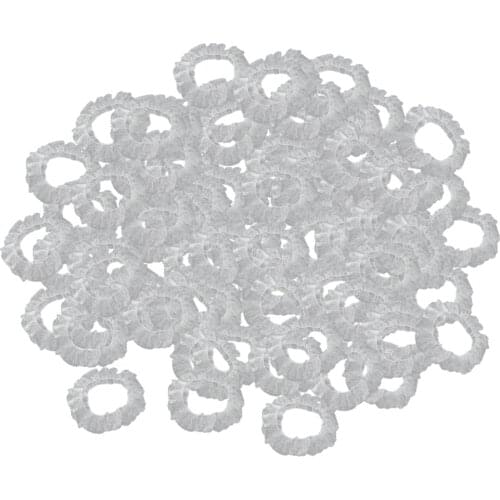 100pc Universal Disposable Steering Wheel Cover Plastic Clear with Elastic Trims