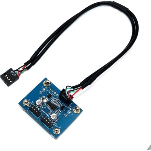 1X2 Motherboard USB 2.0 9pin Header 1 to 2 Extension Hub Splitter Adapter-Converter MB USB 2.0 Male to 2 Male-30CM 9-pin Cable