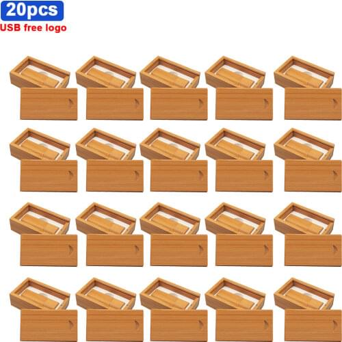 20pcs/lot mini Wooden batten usb flash drive pen drive pendrive 64GB 16GB 8GB 32GB U disk memory Stick wedding gifts free logo