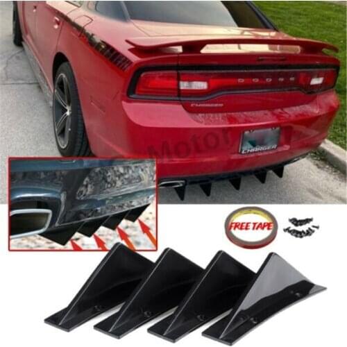 4PCS Universal Car Rear Bumper Diffuser Car Back Bumper Spoiler Splitter Car-Styling Car Accessories