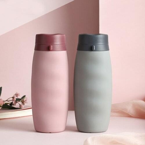 600ml Collapsible Water Bottle Camping Reuseable Silicone Water Bottles Sports Foldable Water Bottle Portable Leak Proof