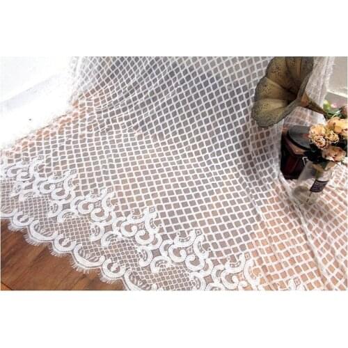 GLace 3M/Lo african fabric European thickening eyelash lace fabric DIY dress gown wedding tablecloth lace fabric TX608