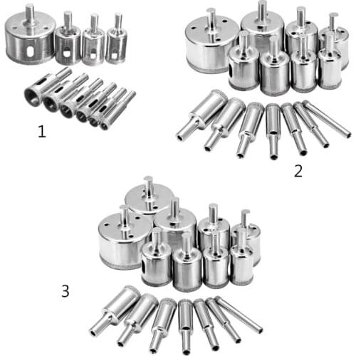 Diamond Drill Bits Hollow Core Drilling Tools Set Drilling Machines Making Holes on Ceramic Glass Porcelain Tile Diamond