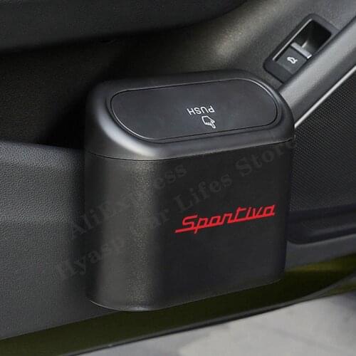 Car Rubbish Box For Alfa Romeo sportiva Dust Case Trash Can Car Plastic Accessories Waste Organizer Box Car Bin Bag