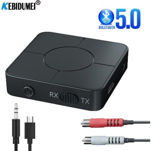 Car Aux Bluetooth 5.0 Stereo Audio Receiver Transmitter Adapter Wireless Car kit 3.5mm Jack for TV PC MP3 Player FM Radio