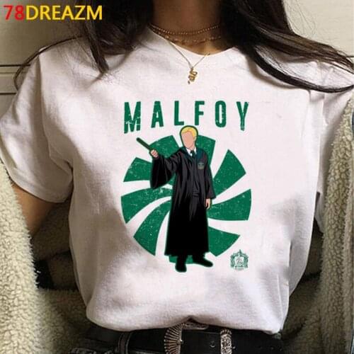 Draco Malfoy t shirt female casual aesthetic kawaii harajuku streetwear tshirt harajuku kawaii white t shirt