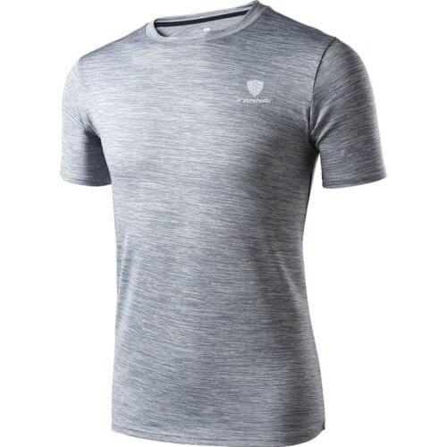 Men Tops O-neck Short Sleeves T shirt Breathable Quick Dry Fitness Men Clothes Casual For Sports Summer Holiday