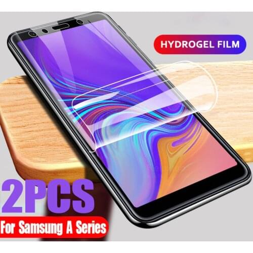 2pcs Soft Hydrogel Film For Samsung Galaxy j6 j4 plus a7 a8plus Screen Protector For Samsung m21 m30s m31 m10 m11 safty film